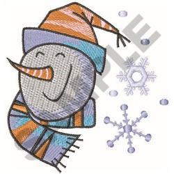 Snowman and snowflakes embroidery design  annthegran