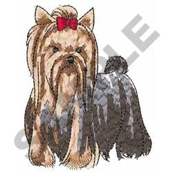 YORKSHIRE TERRIER Embroidery Design | AnnTheGran.com