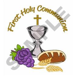 FIRST HOLY COMMUNION Embroidery Design | AnnTheGran.com