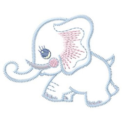 Baby Elephant Embroidery Design | AnnTheGran