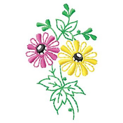 Zinnias Embroidery Design | AnnTheGran.com