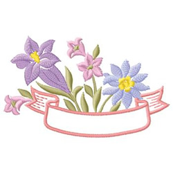 Floral banner embroidery design  annthegran