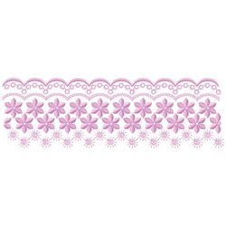 Scallop Flower Border Embroidery Design | AnnTheGran.com