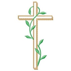 Plants Embroidery Design: Cross With Vine from Gunold