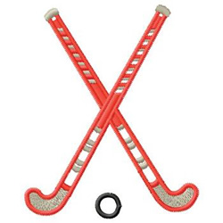 Hockey Playing Bird Design Embroidery Hockey Playing Bird Design Embroidery
