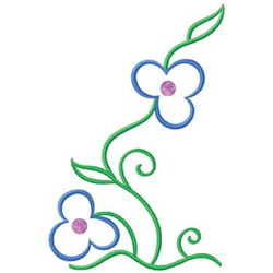 Flower Vine Outline Embroidery Design | AnnTheGran