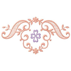 Floral Scroll Border Embroidery Design | AnnTheGran.com