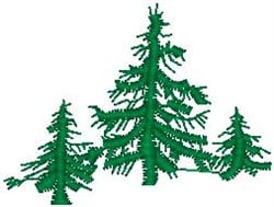 Pine Trees Embroidery Design | AnnTheGran