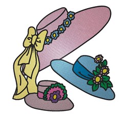 Easter bonnets embroidery design  annthegran Easter bonnets embroidery design  annthegran