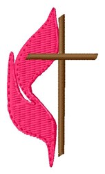 Methodist Logo Embroidery Design | AnnTheGran.com