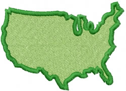 United States Outline Embroidery Design | AnnTheGran