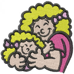 Mother and daughter embroidery design  annthegran Mother and daughter embroidery design  annthegran