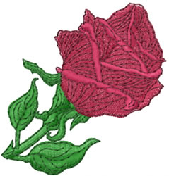 Red Rose Embroidery Design | AnnTheGran.com