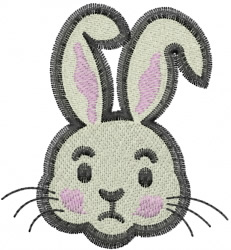 Bunny Face Embroidery Design | AnnTheGran