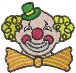 Circus Clown Embroidery Design | AnnTheGran.com