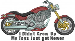 Motorcycle Embroidery Design | AnnTheGran.com
