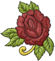 Red Rose Embroidery Design | AnnTheGran.com