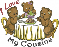 I love my cousins embroidery design  annthegran I love my cousins embroidery design  annthegran