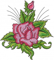 Red Rose Embroidery Design | AnnTheGran.com