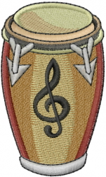 Conga drum embroidery design  annthegran