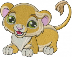 Lion cub embroidery design  annthegran