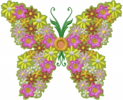Flower butterfly embroidery design  annthegran Flower butterfly embroidery design  annthegran