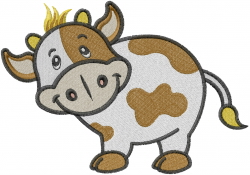 Baby cow embroidery design  annthegran
