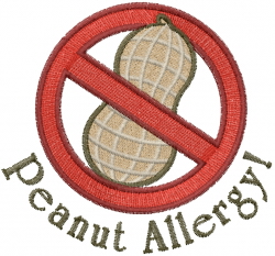Peanut allergy embroidery design  annthegran