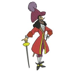 Captain Hook Ship Embroidery Design Digital Download 