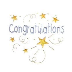 Congratulations Embroidery Design | AnnTheGran.com