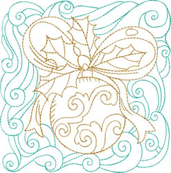 Christmas ornament quilt block embroidery design  annthegran Christmas ornament quilt block embroidery design  annthegran