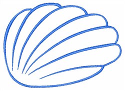 Outlines Embroidery Design: Seashell Outline from Satin Stitch