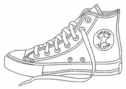 Outlines Embroidery Design: Converse Shoe from Satin Stitch
