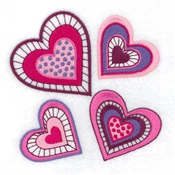 Valentine Hearts Embroidery Design | AnnTheGran.com