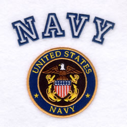 Navy Full Front Embroidery Design | AnnTheGran.com