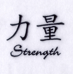 Chinese word for strength and courage picture