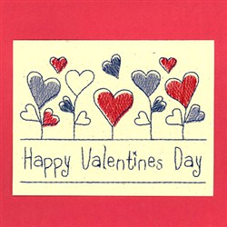 Beautiful 44 Valentine Embroidery Card