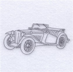 Classic Car Outlined Embroidery Design | AnnTheGran