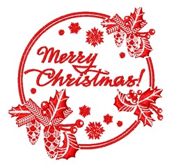 Merry Christmas Mothers Redwork Embroidery Merry Christmas Mothers Redwork Embroidery