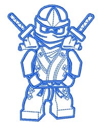 Ninja Outline Embroidery Design | AnnTheGran.com