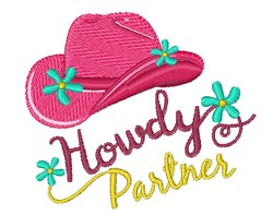 Howdy Partner Embroidery Design | AnnTheGran.com