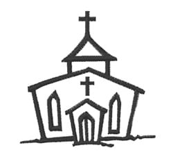 Church Outline Embroidery Design | AnnTheGran