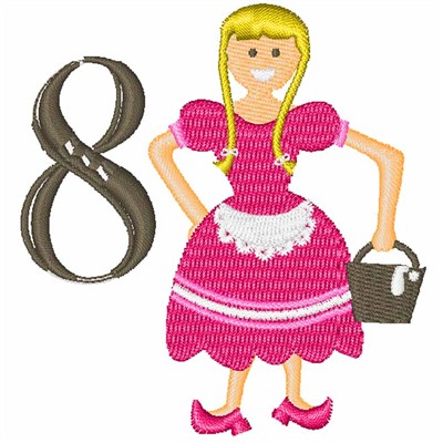 8 Maids A-Milking Embroidery Design | AnnTheGran