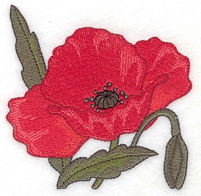 Plants Embroidery Design: Poppy from Adorable Ideas