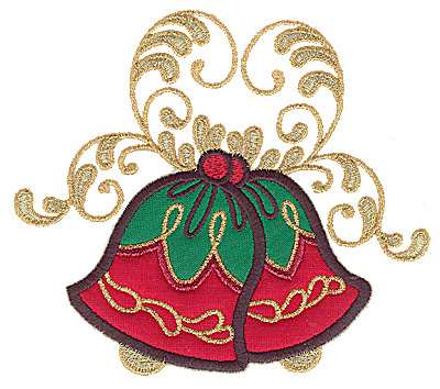 Christmas Bells Applique Embroidery Design | AnnTheGran