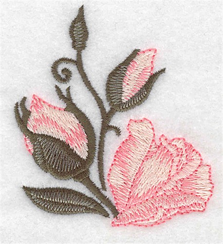 Rose And Buds Embroidery Design | AnnTheGran