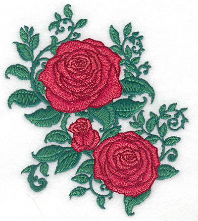 Rose Trio Embroidery Design | AnnTheGran