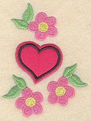Flower Heart Applique Embroidery Design | AnnTheGran