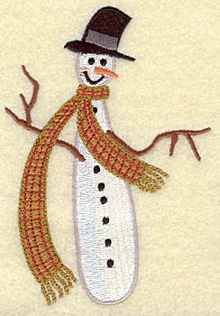 Snowman skinny Embroidery Design | AnnTheGran