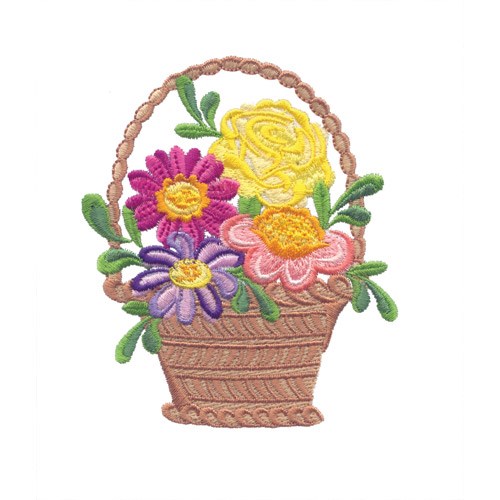 Blooming Basket Embroidery Design AnnTheGran